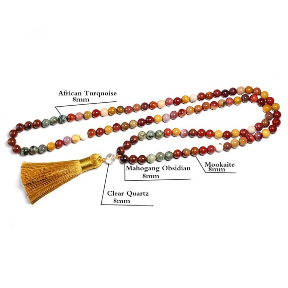 Mookaite Mala 108 gemstone necklace and bracelet - Picture 7 of 7